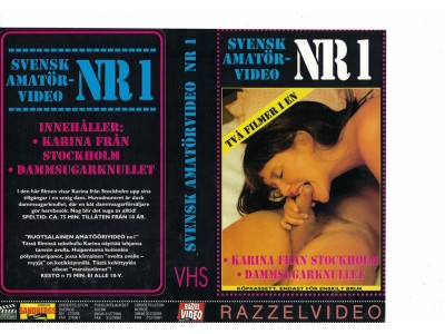Sv. Amatörvideo  Nr 1  Instick  VHS